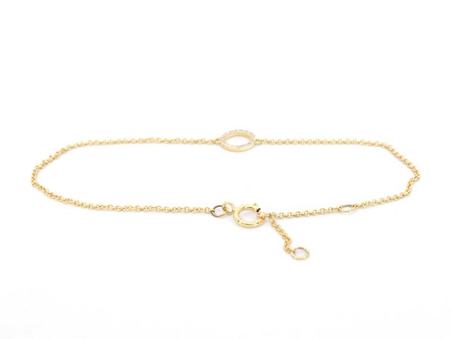 Gouden armband met diamanten - afbeelding 4 van  7