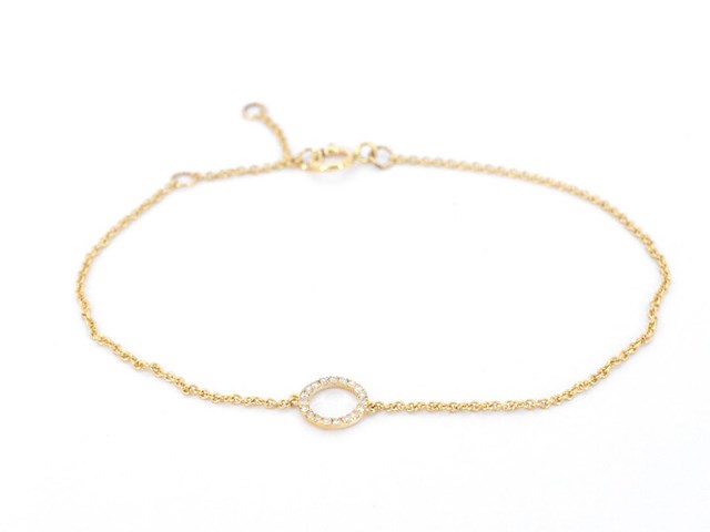 Gouden armband met diamanten - afbeelding 1 van  8