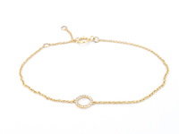 Gouden armband met diamanten - afbeelding 1 van  8