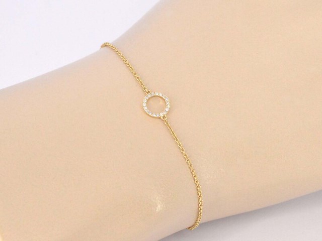 Gouden armband met diamanten - afbeelding 2 van  8