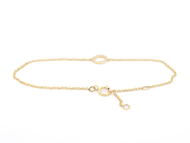 Gouden armband met diamanten - afbeelding 3 van  8