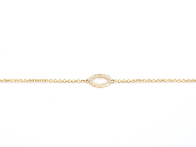 Gouden armband met diamanten - afbeelding 5 van  8