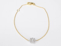 Gouden armband met een diamanten bedel - afbeelding 3 van  7
