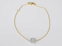 Gouden armband met een diamanten bedel