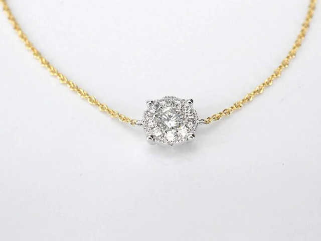 Gouden armband met een diamanten bedel - afbeelding 3 van  6