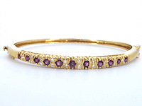 Gouden armband met hoge kwaliteit natuurlijke diamanten en robijnen (gecertificeerd)