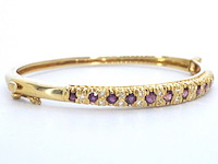 Gouden armband met hoge kwaliteit natuurlijke diamanten en robijnen (gecertificeerd) - afbeelding 6 van  12