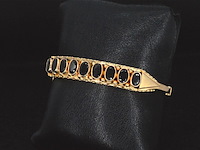 Gouden armband met rode edelstenen - afbeelding 4 van  6