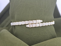 Gouden armband van serpent model met natuurlijke diamanten
