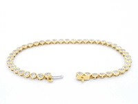 Gouden armband vol gezet met diamanten - afbeelding 5 van  8