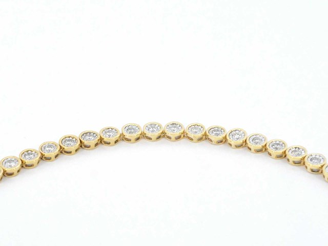 Gouden armband vol gezet met diamanten - afbeelding 7 van  8
