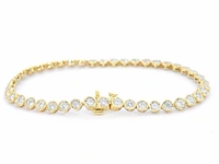 Gouden armband vol met diamanten gezet - afbeelding 3 van  9