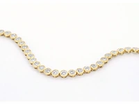 Gouden armband vol met diamanten gezet - afbeelding 5 van  9
