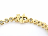 Gouden armband vol met diamanten gezet - afbeelding 7 van  9