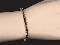 Gouden armband zwarte diamant 15.00 ct - afbeelding 3 van  10