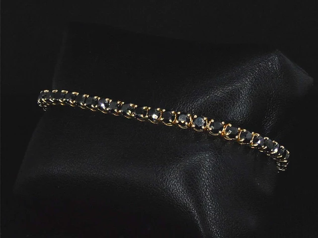 Gouden armband zwarte diamant 15.00 ct - afbeelding 4 van  10