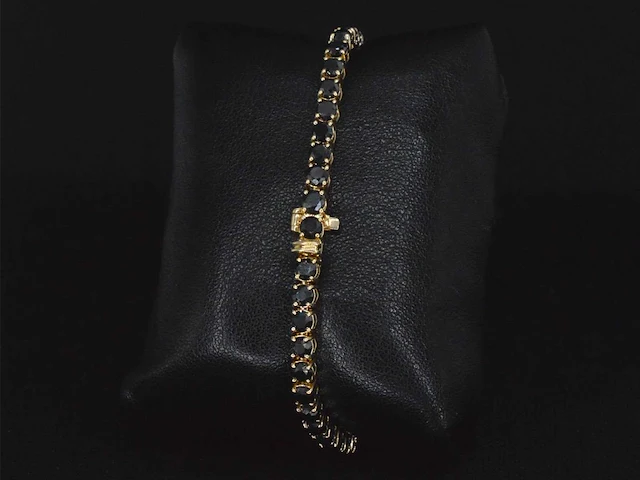Gouden armband zwarte diamant 15.00 ct - afbeelding 6 van  10