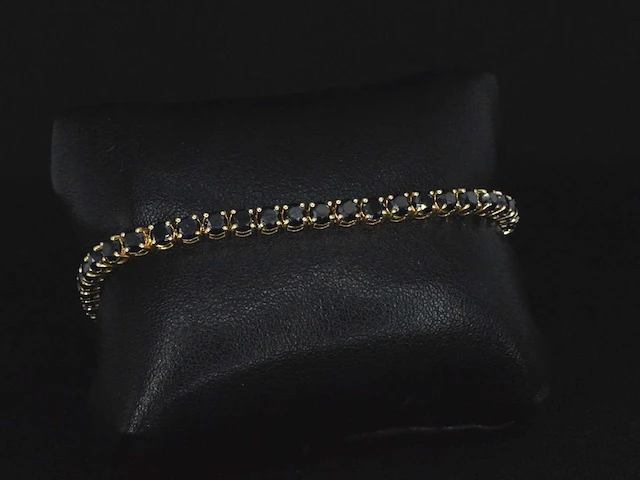 Gouden armband zwarte diamant 15.00 ct - afbeelding 7 van  10