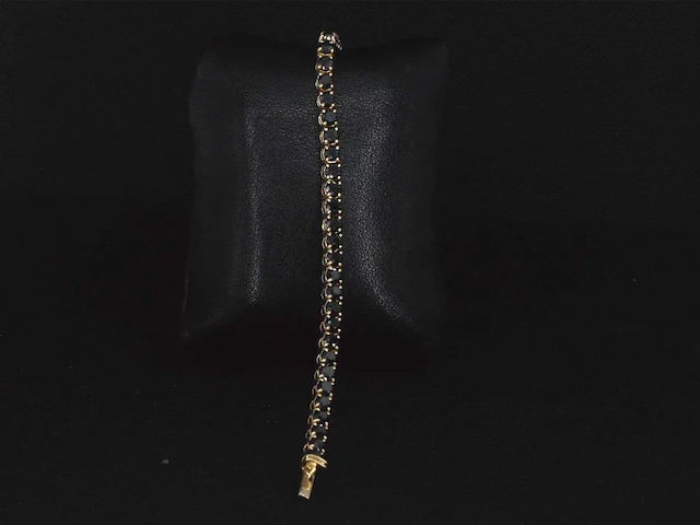 Gouden armband zwarte diamant 15.00 ct - afbeelding 8 van  10