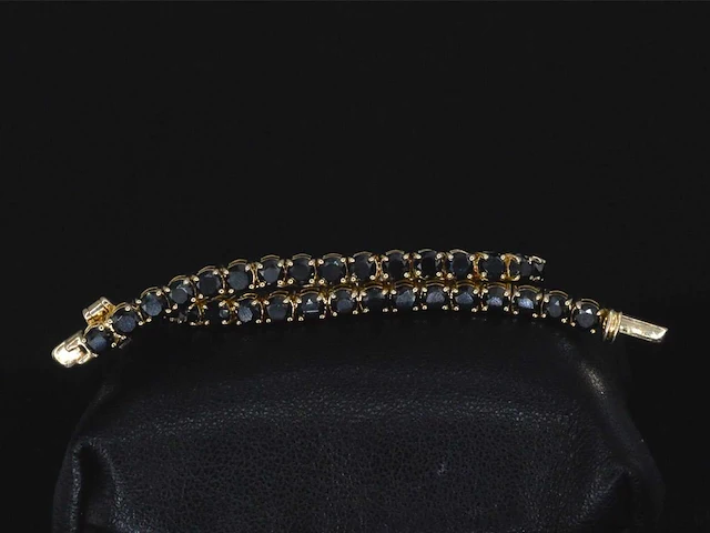 Gouden armband zwarte diamant 15.00 ct - afbeelding 10 van  10