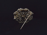 Gouden art nouveau hanger met echte parels, excl. ketting - afbeelding 4 van  4