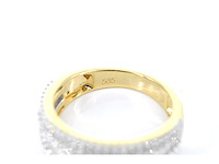 Gouden band ring met vijf rijen van diamant 1.00 carat - afbeelding 5 van  7