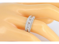 Gouden band ring met vijf rijen van diamant 1.00 carat - afbeelding 2 van  5