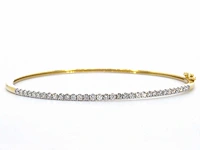 Gouden bangle armband briljant - afbeelding 5 van  9