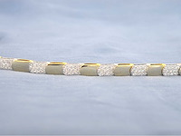 Gouden bicolour armband met briljant geslepen diamant - afbeelding 4 van  7