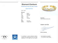 Gouden brede bangle armband met hoge kwaliteit aan diamanten - afbeelding 3 van  8