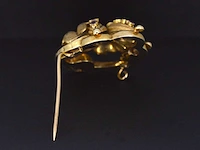 Gouden broche amethist - afbeelding 5 van  5
