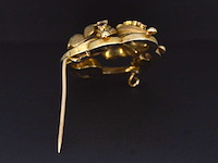 Gouden broche met amethist - afbeelding 5 van  5