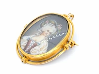 Gouden broche met bijzonder portret - afbeelding 4 van  10