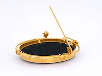 Gouden broche met bijzonder portret - afbeelding 6 van  10
