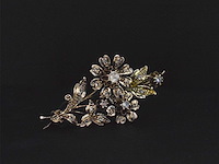 Gouden broche met diamanten - afbeelding 1 van  3