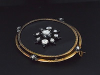 Gouden broche met diamanten - afbeelding 5 van  7