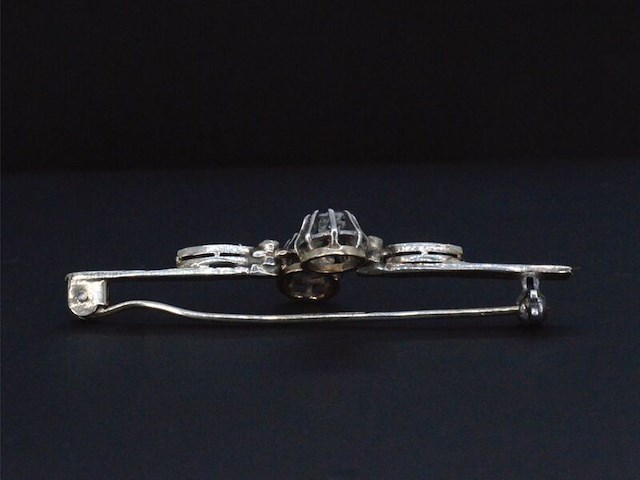 Gouden broche met diamanten - afbeelding 6 van  8