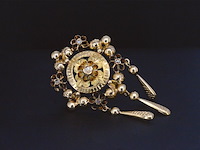 Gouden broche met diamanten - afbeelding 3 van  6