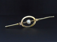 Gouden broche met orient parel - afbeelding 1 van  5