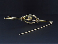 Gouden broche met orient parel - afbeelding 5 van  5