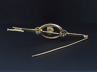 Gouden broche met orient parel - afbeelding 5 van  5
