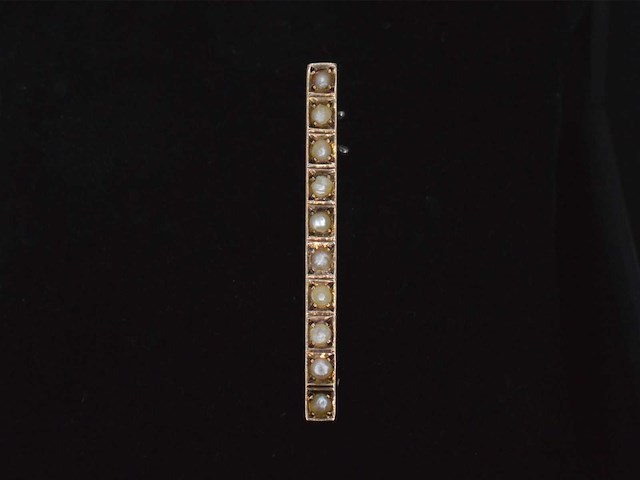 Gouden broche met parels - afbeelding 2 van  7
