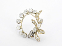 Gouden broche of hanger met diamanten - afbeelding 3 van  6