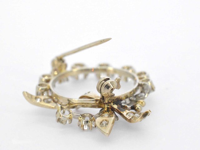 Gouden broche of hanger met diamanten - afbeelding 5 van  6