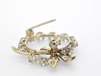 Gouden broche of hanger met diamanten - afbeelding 5 van  6