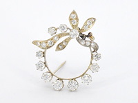 Gouden broche/hanger met diamanten - afbeelding 2 van  7