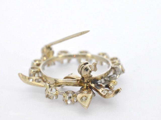 Gouden broche/hanger met diamanten - afbeelding 5 van  7
