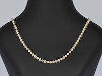 Gouden collier met 107 briljant diamanten - afbeelding 1 van  8
