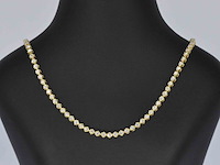 Gouden collier met 107 briljant geslepen diamanten - afbeelding 1 van  9