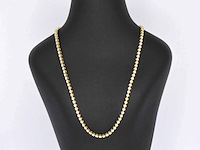 Gouden collier met 107 briljant geslepen diamanten - afbeelding 2 van  9